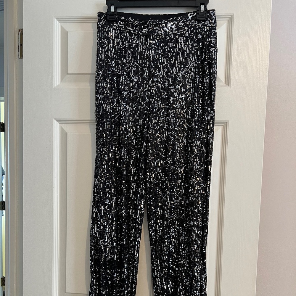 Zara Sequin joggers with pockets